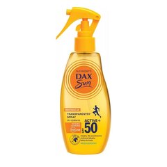 Läbipaistev päevitussprei, väga veekindel Dax Sun Active + SPF50, 200ml hind ja info | Päikesekaitse ja päevitusjärgsed kreemid | hansapost.ee