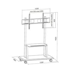 Techly ICA-TR31 55-120” цена и информация | Кронштейны и крепления для телевизоров | hansapost.ee