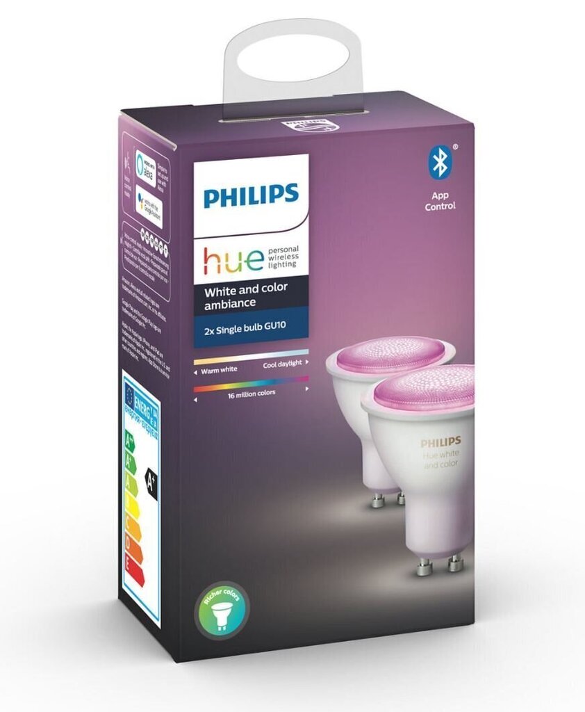 Philips Hue WCA 5.7W 2000-6000K GU10, 2p hind ja info | Lambipirnid ja LED-pirnid | hansapost.ee