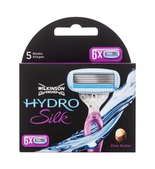 Лезвия для бритья для женщин Wilkinson Sword Hydro Silk, 6 шт цена и информация | Средства для бритья и косметика | hansapost.ee