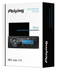 Aвтомагнетола Peiying PY3258 / USB / AUX / RADIO / черная цена и информация | Автомагнитолы, мультимедиа | hansapost.ee