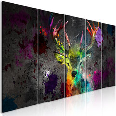 Maal - Rainbow Deer (5 Parts) Narrow hind ja info | Seinapildid | hansapost.ee