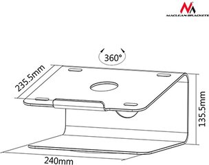 Maclean Deluxe alumiiniumist lauaalus MC-730 hind ja info | Sülearvuti tarvikud | hansapost.ee