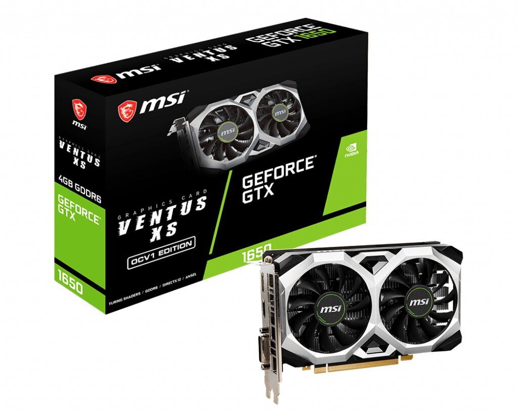 MSI GeForce GTX 1650 D6 VENTUS XS OCV1 NVIDIA 4 GB GDDR6 цена и информация | Videokaardid | hansapost.ee