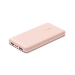 Belkin PowerBank 10 000 мАч USB A & C 15 Вт розовое золото цена и информация | Belkin Телефоны и аксессуары | hansapost.ee