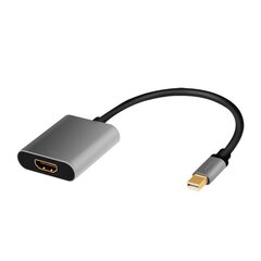 Адаптер Mini DisplayPort to HDMI, 4K, alu, 0.15 м цена и информация | Адаптеры, USB-разветвители | hansapost.ee