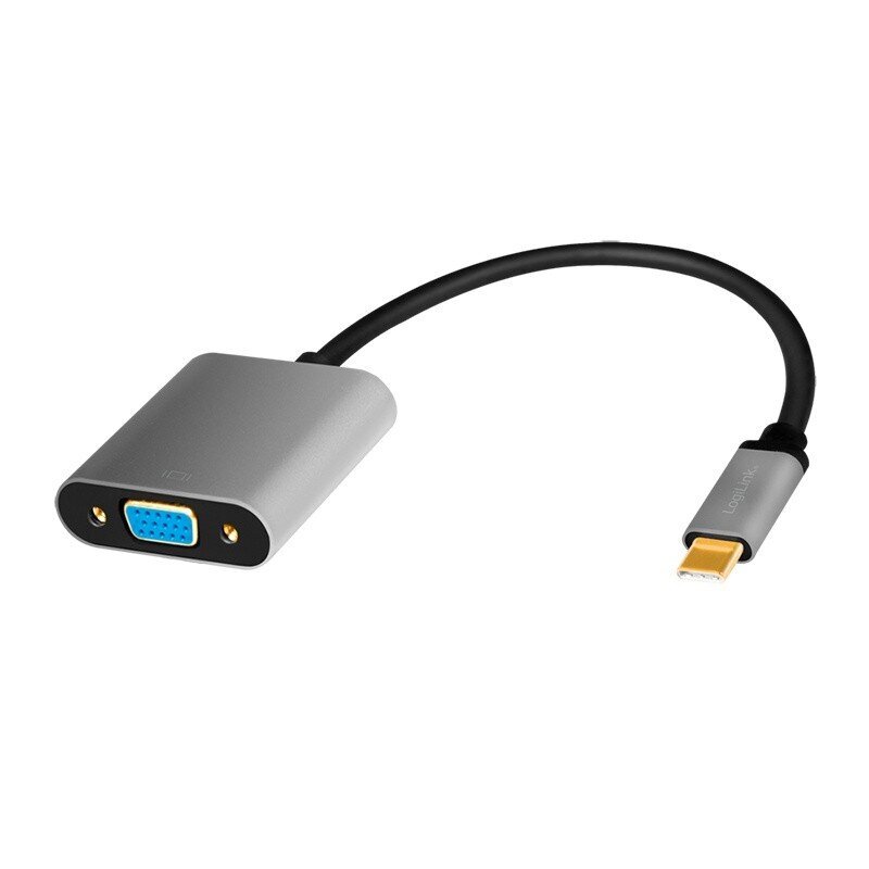 USB-C to VGA adapter, 1080p, alu, 0.15m hind ja info | USB adapterid ja jagajad | hansapost.ee