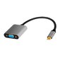 USB-C to VGA adapter, 1080p, alu, 0.15m hind ja info | USB adapterid ja jagajad | hansapost.ee