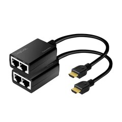 HDMI EXtender up to 30m, 1080p/60Hz, 0.3m цена и информация | Адаптеры и USB-hub | hansapost.ee