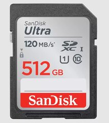 Secure Digital Ultra 512GB 120MB/s A1/Class 10/UHS-I цена и информация | Карты памяти | hansapost.ee