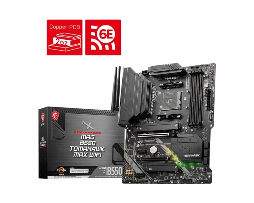 MSI AMD B550 SAM4 ATX Memory DDR4 цена и информация | Emaplaadid | hansapost.ee