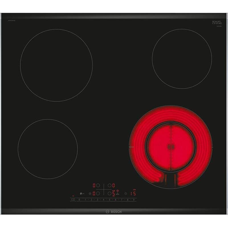 Bosch, 60 cm, black - Built-in Ceramic Hob цена и информация | Pliidiplaadid | hansapost.ee