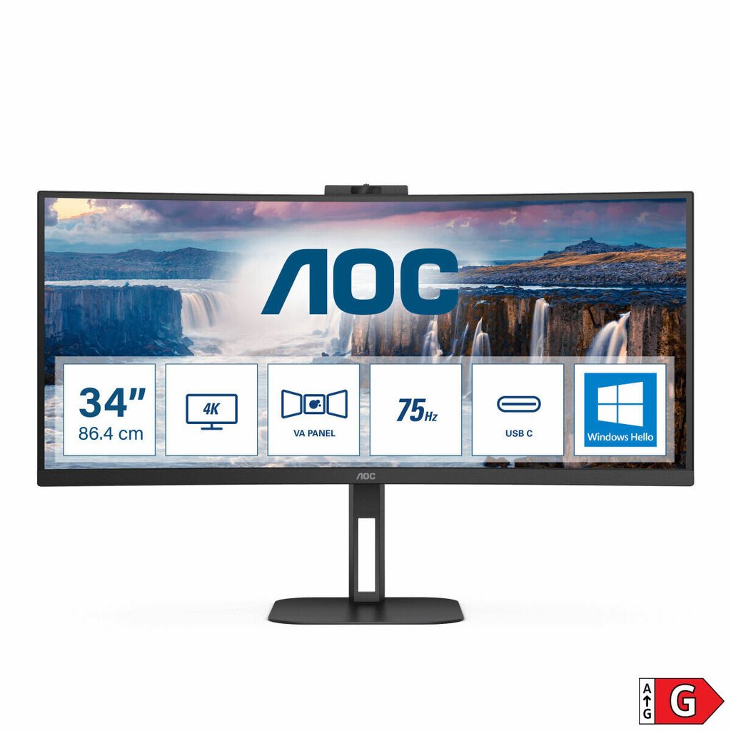 AOC CU34V5CW/BK цена и информация | Monitorid | hansapost.ee