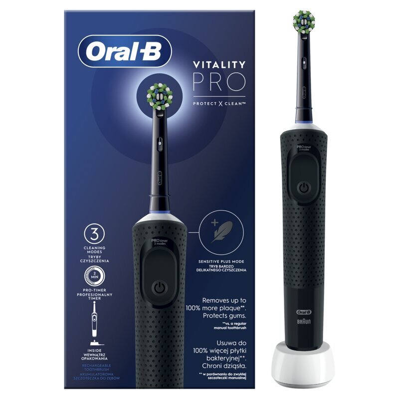 Oral-B D103.413.3 Vitality Pro Black hind ja info | Elektrilised hambaharjad | hansapost.ee