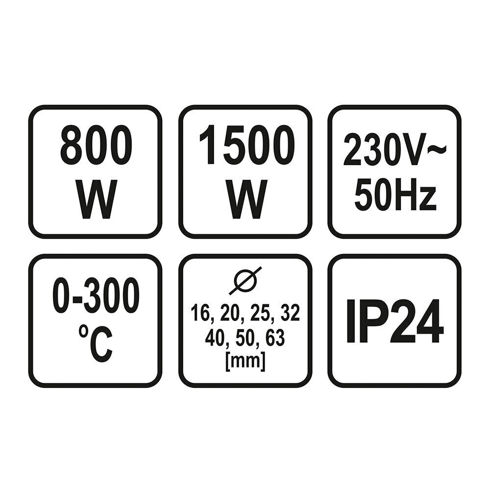 Keevitusmasin PVC torudele 230V 1500W 78910 hind ja info | Käsitööriistad | hansapost.ee