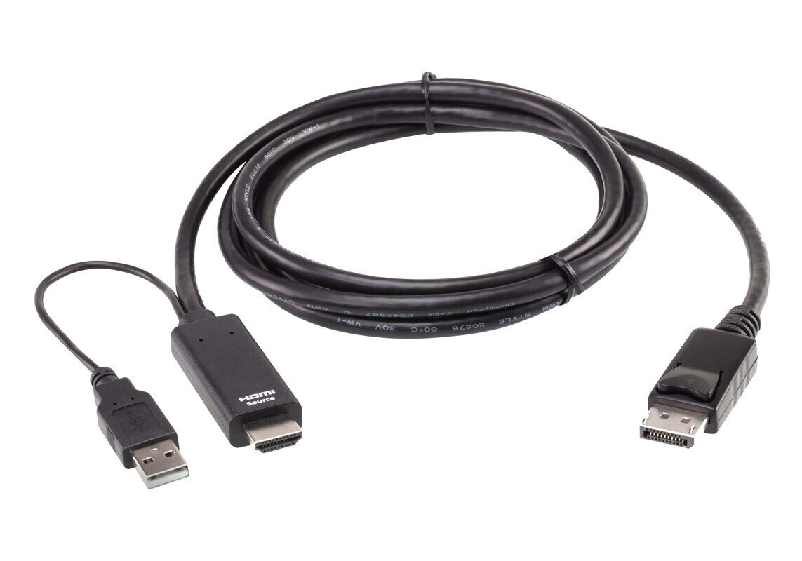 Aten 2L-7D02HDP, HDMI/DP, 1.8 m цена и информация | Juhtmed ja kaablid | hansapost.ee