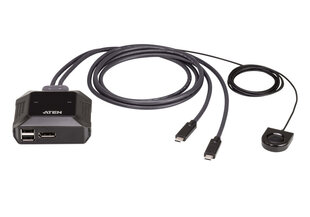 Aten US3312 2-Port USB-C 4K DisplayPort KVM цена и информация | Адаптеры, USB-разветвители | hansapost.ee