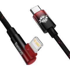Baseus USB-C to Lightning MVP 20W 2m Cable (Black-red) hind ja info | Mobiiltelefonide kaablid | hansapost.ee
