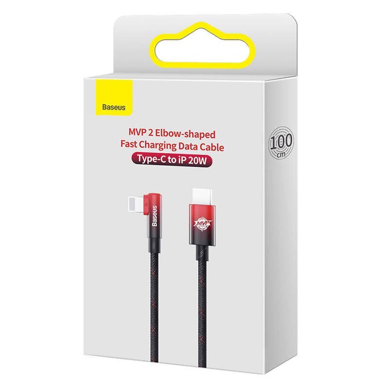 Baseus USB-C to Lightning MVP 20W 1m Cable (Black-red) цена и информация | Mobiiltelefonide kaablid | hansapost.ee