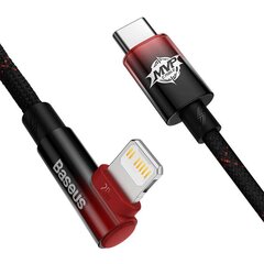 Baseus USB-C to Lightning MVP 20W 1m Cable (Black-red) hind ja info | Mobiiltelefonide kaablid | hansapost.ee