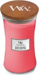 WoodWick lõhnaküünal Melon & Pink Quartz, 609,5 g hind ja info | Küünlad, küünlajalad | hansapost.ee