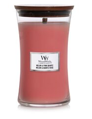 WoodWick lõhnaküünal Melon & Pink Quartz, 609,5 g hind ja info | Küünlad, küünlajalad | hansapost.ee