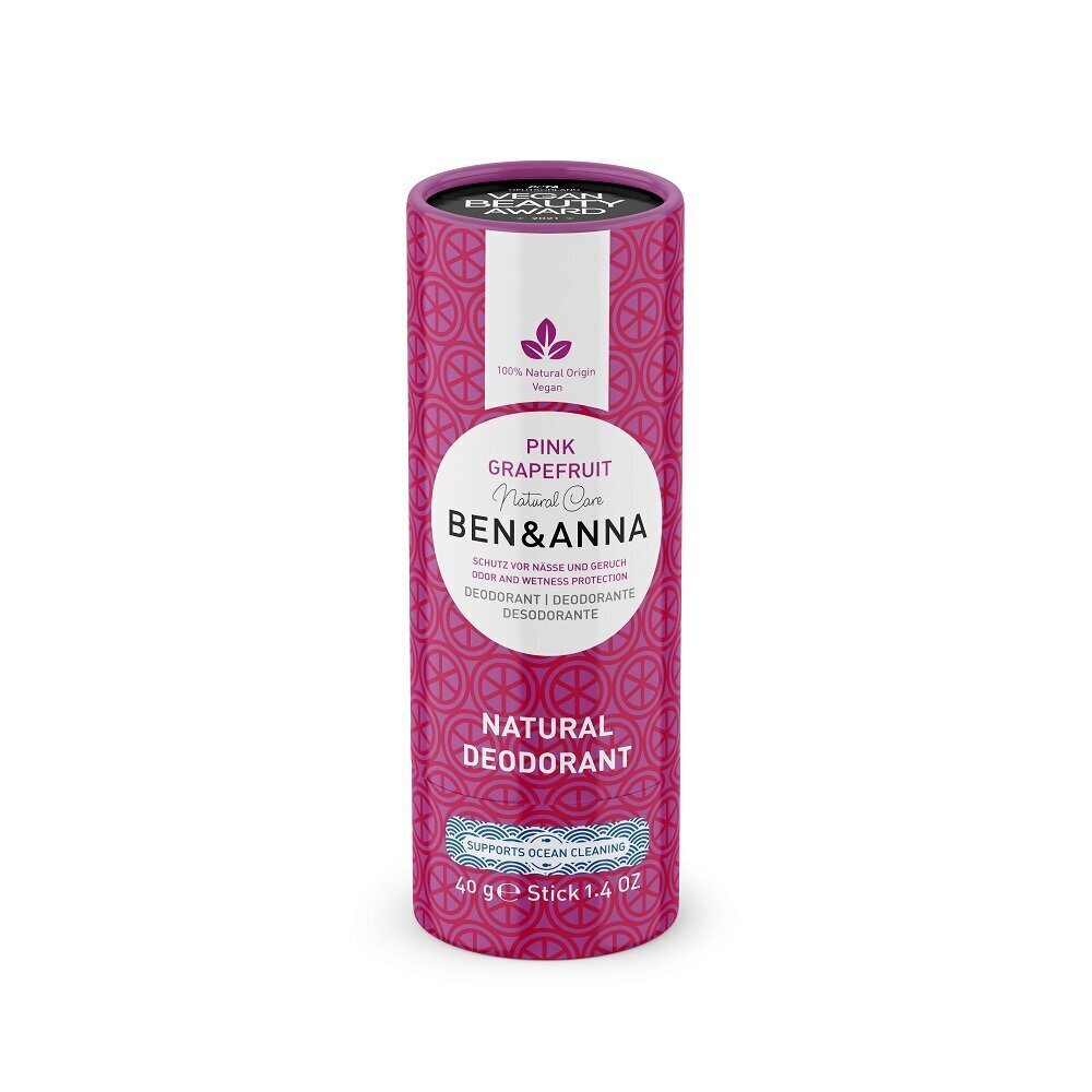 Deodorant Ben and Anna Natural Deodorant Pink Grapefruit, 40g hind ja info | Deodorandid | hansapost.ee