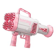 Riff Rocket Bazooka 64 auguga seebimullipüstol pudelihoidjaga siseruumides peo- ja välimängude jaoks, roosa hind ja info | Ranna- ja õuemänguasjad | hansapost.ee