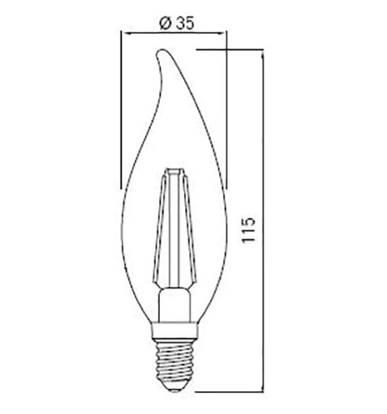 LED-pirn Filament C35L 4000K hind ja info | Lambipirnid ja LED-pirnid | hansapost.ee