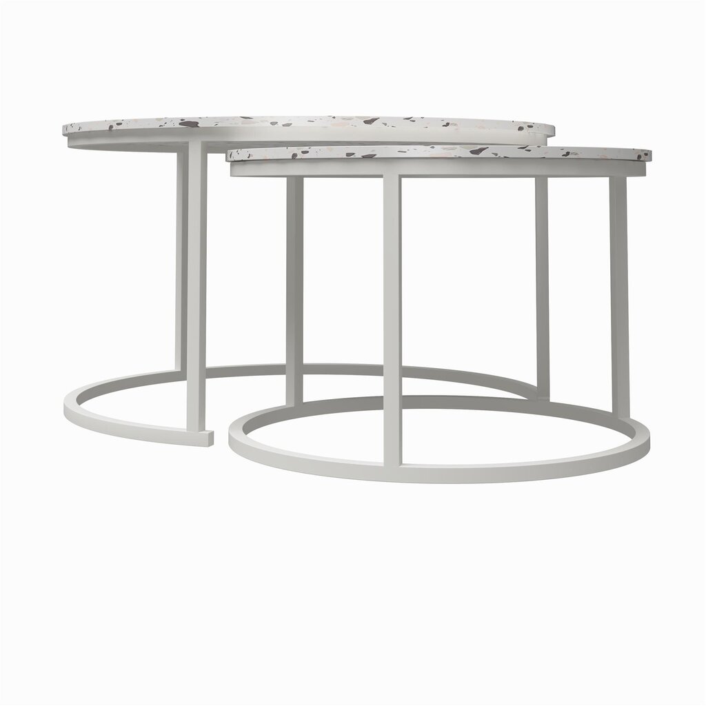 CosmoLiving Amelia Nesting Coffee Tables, Terrazzo цена и информация | Diivanilauad | hansapost.ee