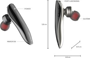 AWEI Bluetooth kõrvaklapid N1 hall цена и информация | Bluetooth-гарнитуры | hansapost.ee