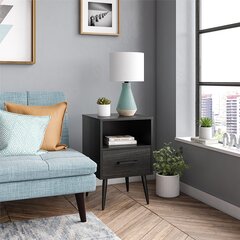 Тумба прикроватная Dorel Home Wilson, черный цвет цена и информация | Dorel Home Мебель для спальни | hansapost.ee