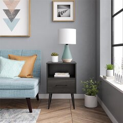 Тумба прикроватная Dorel Home Wilson, черный цвет цена и информация | Dorel Home Мебель для спальни | hansapost.ee