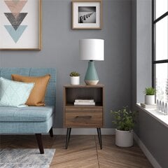 Прикроватная тумба Dorel Home Wilson, коричневый цвет цена и информация | Dorel Home Мебель для спальни | hansapost.ee