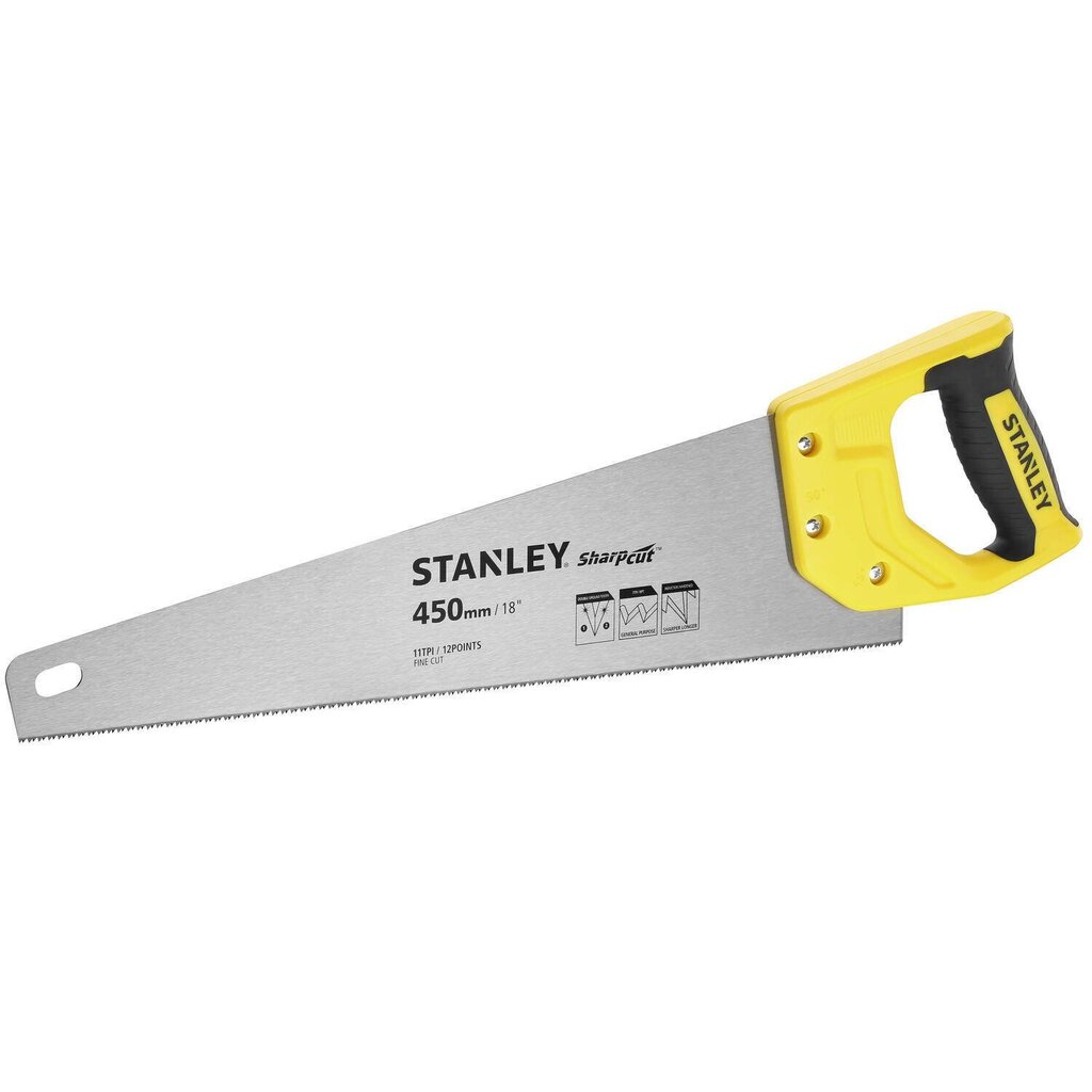 Käsisaag Stanley Sharpcut, 450 mm цена и информация | Käsitööriistad | hansapost.ee