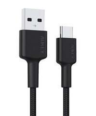 AUKEY CB-CA3 OEM bylon Quick Charge USB C-USB A 3.1 | FCP | AFC | 3m | 5Gbps | 3A | 60W PD | 20V hind ja info | Mobiiltelefonide kaablid | hansapost.ee