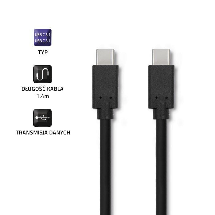 Qoltec USB 3.1 tüüpi C isa USB 3.1 tüüpi C isa hind ja info | Mobiiltelefonide kaablid | hansapost.ee