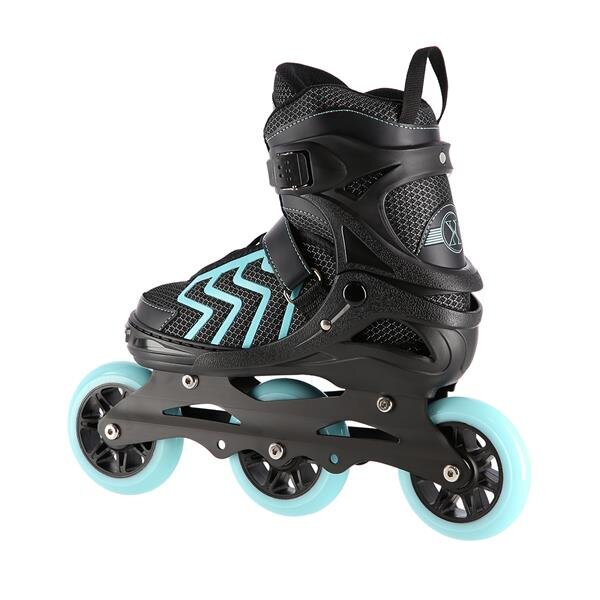 NA19318 BLACK-TURQUOISE SIZE M (35-38) IN-LINE SKATES NILS EXTREME hind ja info | Rulluisud ja tarvikud | hansapost.ee