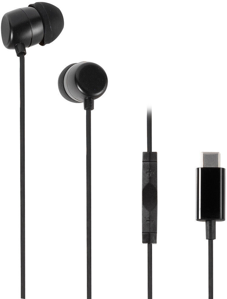 Vivanco kõrvaklapid + mikrofon Stereo Earbuds USB-C, must (61752) цена и информация | Kõrvaklapid | hansapost.ee