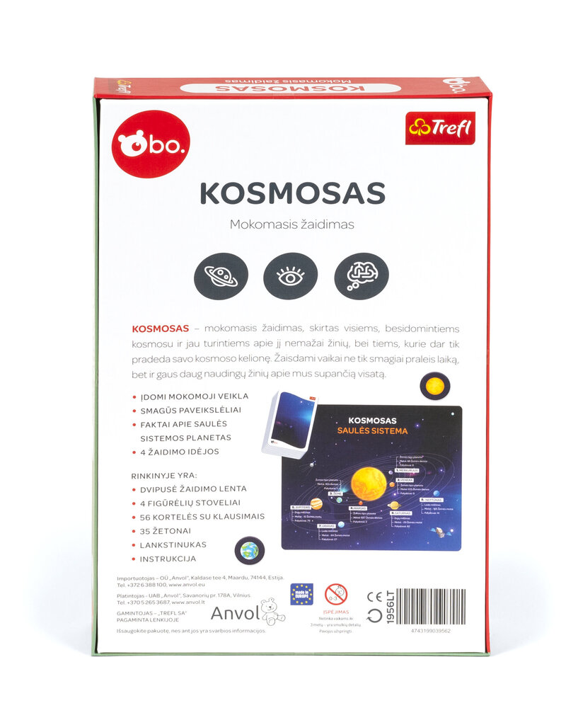 Mäng BO "Kosmos", LT цена и информация | Arendavad laste mänguasjad | hansapost.ee