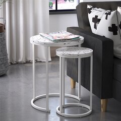 CosmoLiving Amelia Nesting Tables, Terrazzo hind ja info | Diivanilauad | hansapost.ee