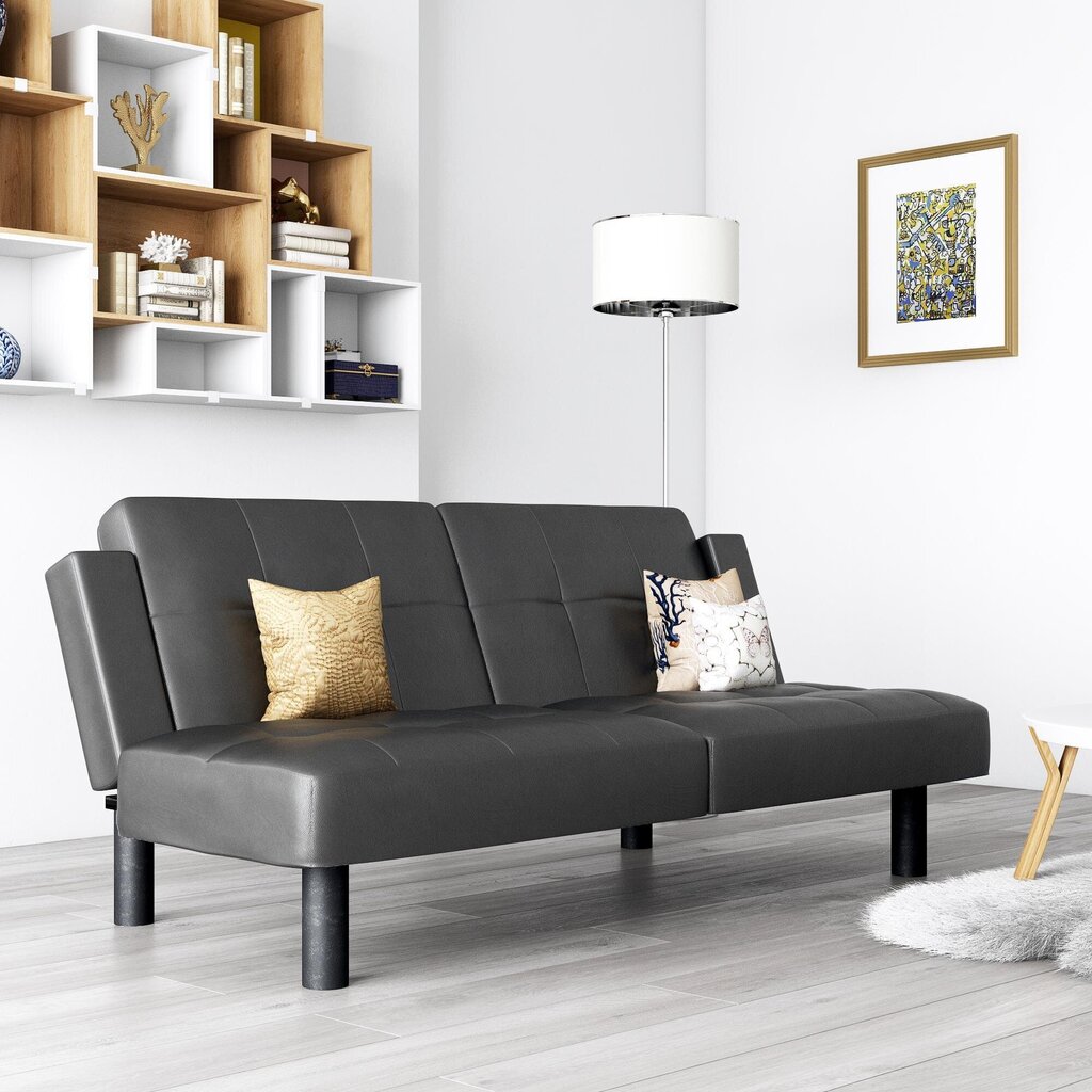 Diivan Dorel Home Upholstered, must цена и информация | Diivanvoodid ja diivanid | hansapost.ee
