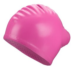 Swimming cap silicone BECO 7530 4 pink long hair цена и информация | Шапки для плавания | hansapost.ee