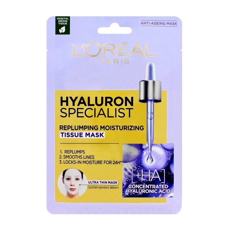 Kangasmask L'oreal Paris Hyaluron Specialist 30 g цена и информация | Näomaskid ja silmamaskid | hansapost.ee