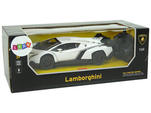 Raadio teel juhitav Lamborghini Veneno 1:24 valge, puldiga hind ja info | Mänguasjad poistele | hansapost.ee