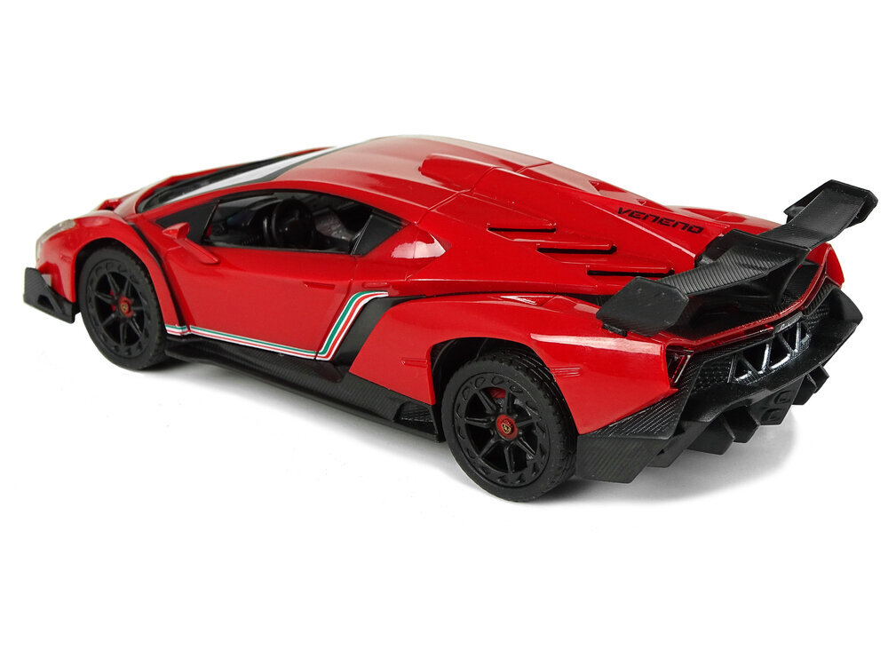 Raadio teel juhitav Lamborghini Veneno 1:24 punane, puldiga hind ja info | Mänguasjad poistele | hansapost.ee