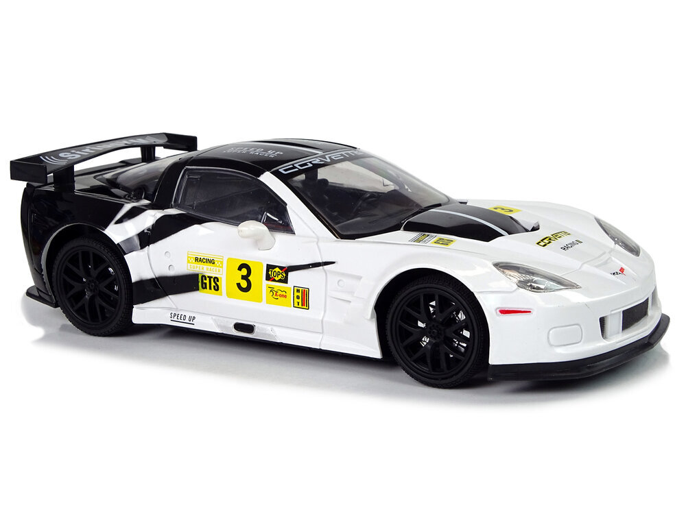 Raadio teel juhitav sportauto Corvette C6.R 1:18 valge цена и информация | Mänguasjad poistele | hansapost.ee