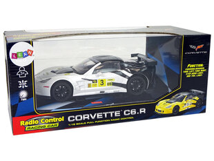 Радиоуправляемый спортивный автомобиль Corvette C6.R 1:18 белый цена и информация | Игрушки для мальчиков | hansapost.ee