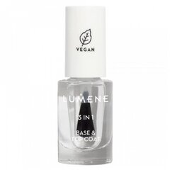 Küünte alus- ja pealislakk Lumene 3 in 1 Base & Top Coat 5 ml. hind ja info | Küünelakid ja küünelakieemaldajad | hansapost.ee