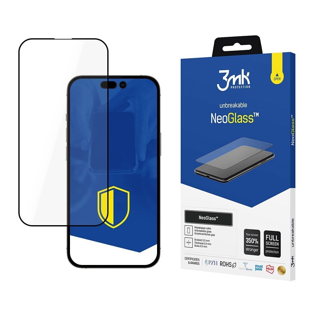 Apple iPhone 14 Pro Max - 3mk NeoGlass™ screen protector цена и информация | Ekraani kaitseklaasid ja kaitsekiled | hansapost.ee